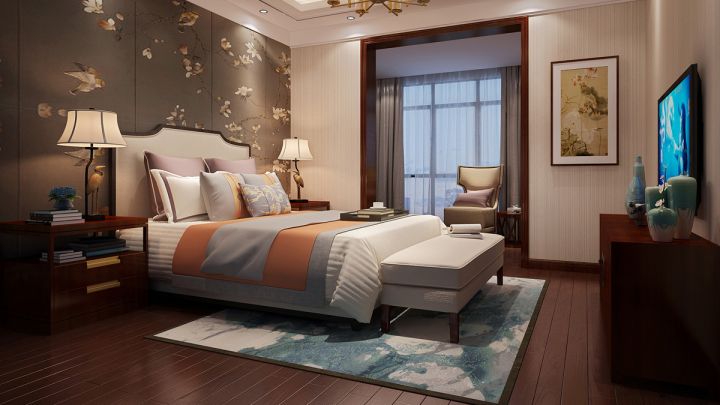 紫金名門三室兩廳一衛(wèi)裝修效果圖