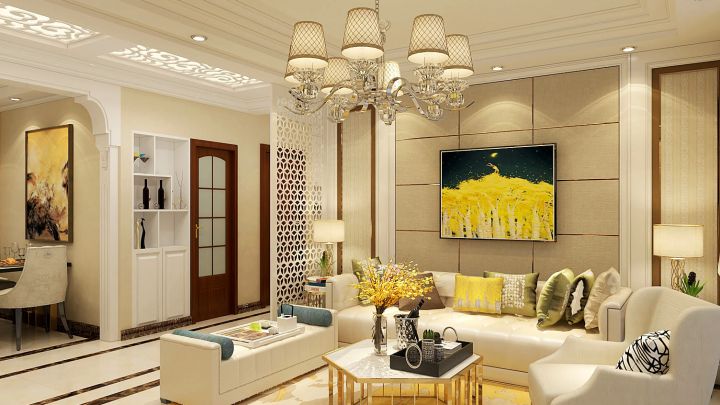 君悅海棠混搭三室兩廳一衛(wèi)裝修效果