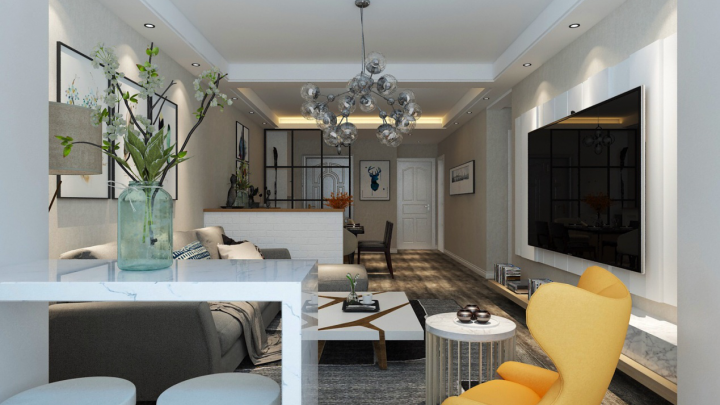 石油小區(qū)三室兩廳一衛(wèi)裝修案例