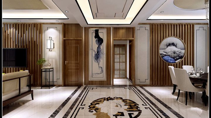 特變世紀(jì)廣場(chǎng)新中式裝修案例