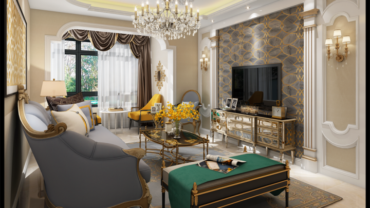 碧水戎城兩室兩廳一衛(wèi)裝修案例