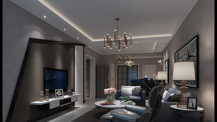 美達(dá)花園三室兩廳一衛(wèi)裝修案例