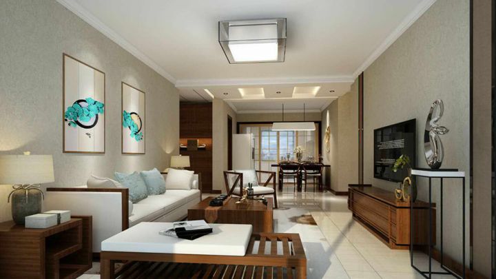 環(huán)宇世紀(jì)城簡中三室兩廳一衛(wèi)裝修案例