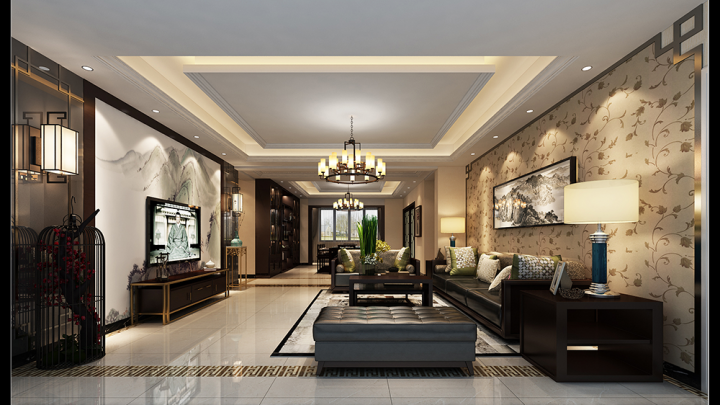 怡海玫瑰園4室兩廳兩衛(wèi)裝修案例