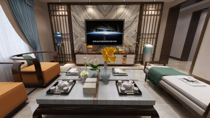 月亮灣小區(qū)新中式