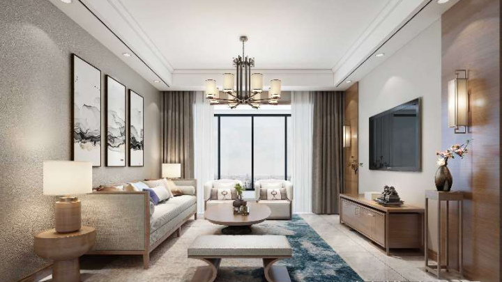 水木融城120平新中式裝修效果圖